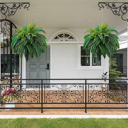 88 Leaves Fake Ferns, Large Artificial Boston Fern, Faux Fern Plants for Home, Office, Garden Indoor Outdoor Decoration(48 inch,1pack)