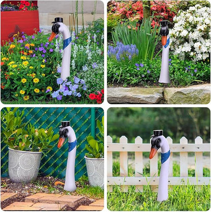 Garden Goose Stake, Porch Goose Decor 16'' Resin Goose Head Statue, Home House Ornaments Outdoor Lawn Yard Decor Gifts for Women Mom, 1 Piece