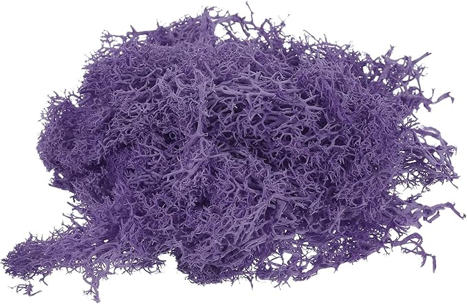 MECCANIXITY 3.5 OZ Moss Fake Craft Moss Artificial Moss Natural Preserved Moss for Craft Arts Floral DIY Project Wall Wedding Garden Patio Table Terrariums Decoration(Purple)