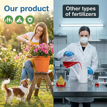All-Purpose Rose Plant Food Fertilizer | Easy Cut & Stick Liquid Nutrient Solution for Indoor & Outdoor Plants | Promotes Vibrant Blooms, Strong Roots & Lush Foliage | Made in The USA