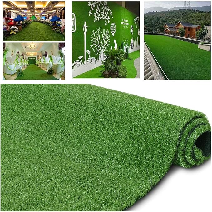 Petgrow Synthetic Artificial Grass Turf 10FTX58FT for Indoor Outdoor Dog Synthetic Grass Mat, Party Wedding Christmas Balcony Garden Astro Turf Rug,Drainage Holes Faux Fake Grass Rug Carpet for Pets