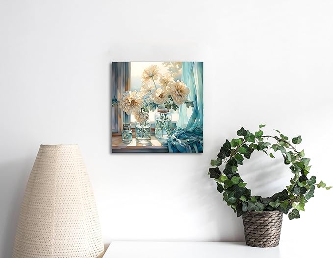 LAIART Modern floral wall art bathroom wall decor canvas picture print