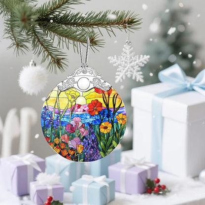 Wildflowers Christmas Ornaments: Christmas Tree Ornaments, Holiday Decor for Flower Lover, Stocking Stuffers, Gift Ideas, Housewarming Gift, Xmas Gifts & Gifts for Women