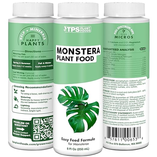 Plant Food for Monsteras and Philodendrons, Tropical Houseplant Liquid Fertilizer, 1 Gallon (128 oz)