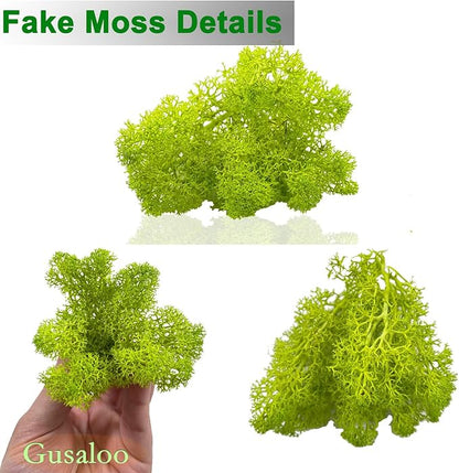 Preserved 5oz Moss Artificial Moss Natural Fresh Green Moss for Craft Handicraft Arts Floral Project Wall Decor Table Decor Wedding Centerpieces Garden Terrariums Decoration