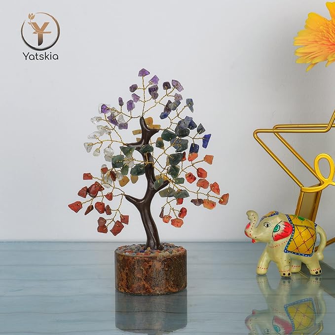 Seven Chakra Tree Of Life Crystal Tree, Crystals And Healing Stones, Birthday Gifts For Women, Healing Crystals And Stones Feng Shui Decor, Crystal Decor For Home Office, House Warming Gifts New Home