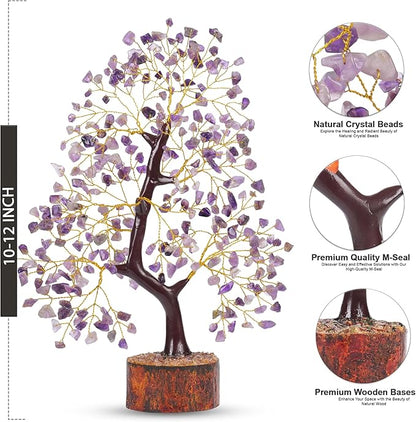 Amethyst Crystal Tree, Gemstones and Crystals, Amethyst Stone Desk Decor, Healing Crystal, Gem Tree Purple Decor, Unique Gifts for Women, Meditation Decor, Spiritual Gifts for Women
