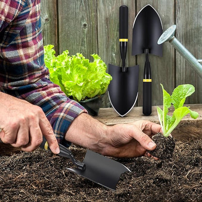 8 Pcs Garden Trowel Heavy Duty Garden Hand Shovel Tool Carbon Steel Trowel for Digging Metal Hand Shovel Spade with Resin Handle for Lawn Yard Farm Home Shop Planting (3.23 Inch)