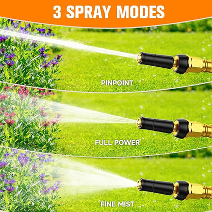 Metal Garden Hose 125 FT - 304 Stainless Steel Water Hose 125 FT - Expandable Short Flexible Garden Hose,no Kink Explosion, no Bite