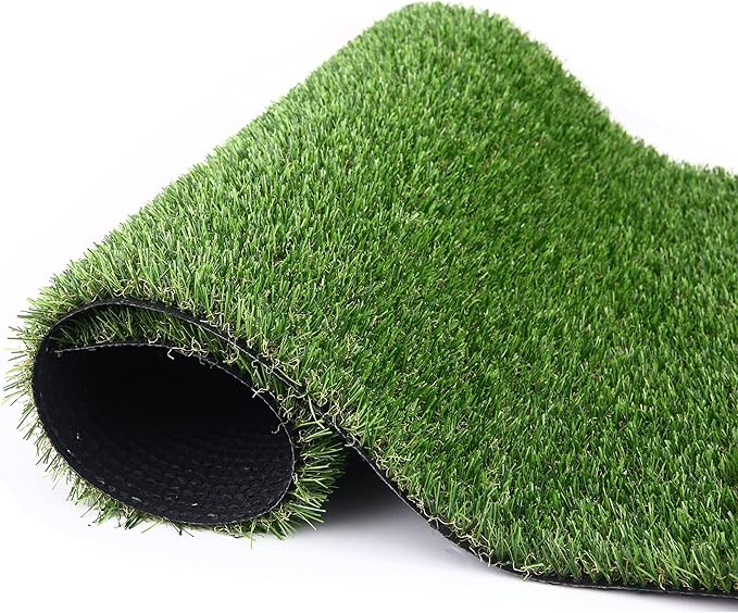 Artificial Grass Turf, 4ft x 59ft (236 ft²) 20mm Pile Height Indoor Outdoor Synthetic Realistic Faux Fake Astroturf Rug Carpet Mat for Balcony Decor Playground Patio Dogs