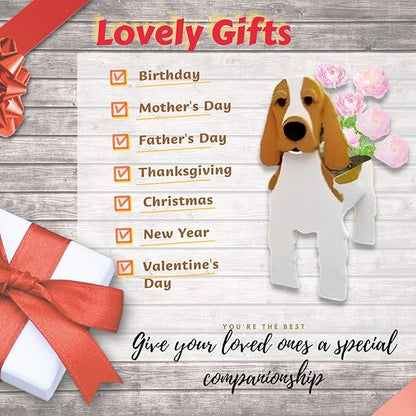 Brown and White Cocker Spaniel Dog Planter Plant Pots,Cute Dog Flower Planter,Gifts for Pet Lovers,Unique Animal Plant Pots,Office,Indoor Outdoor Garden Decor(9.45 * 9.17 * 13.39in)