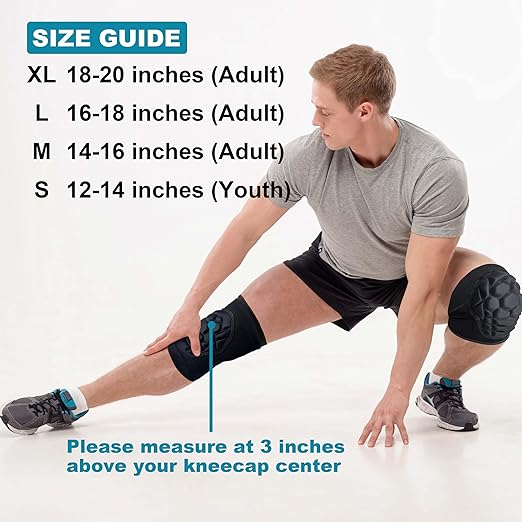 Men Women Knee Pads for Wrestling Volleyball Soccer, Flexible Lightweight Kneepads with Comfortable Foam Padding for Pole Dance Yoga Mountain Bike Skateboard, Youth Knee Pad for Christmas Sports & Work, Black M