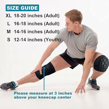 Men Women Knee Pads for Wrestling Volleyball Soccer, Flexible Lightweight Kneepads with Comfortable Foam Padding for Pole Dance Yoga Mountain Bike Skateboard, Youth Knee Pad for Christmas Sports & Work, Black M