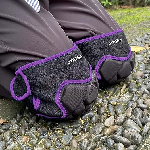 Knee Pads for Men Women Floor Work, Thick Memory Foam Knee Pad for Carpet Installer, Planting Flower, Mopping Floors, Anti-Slip Kneepads for Gardening Cleaning Nursing DIY Project for Christmas, Purple M (1 Pair)