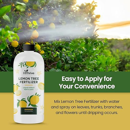 16oz Lemon Tree Fertilizer - Makes 16 Gallons of 2-in-1 Liquid Fertilizer, 4-3-6 NPK Liquid Plant Food with Macronutrients + Micronutrients for Lush Growth, Stronger Roots, and Juicy Lemons