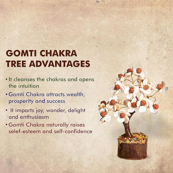 Wonder Care Crystal Tree for Home Decorations Crystals and Healing Stones Witchy Room Crystal Decor Tree Crystal Gifts Gem Tree Christmas Tree Stands for Real Tree-Gomti Rudraksha Tree