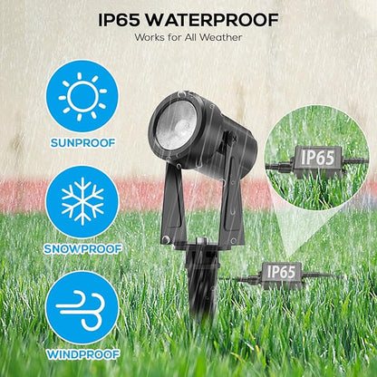 SUNTHIN Outdoor Landscape Lighting with Dusk to Dawn Sensor Controller, 10 Pack
