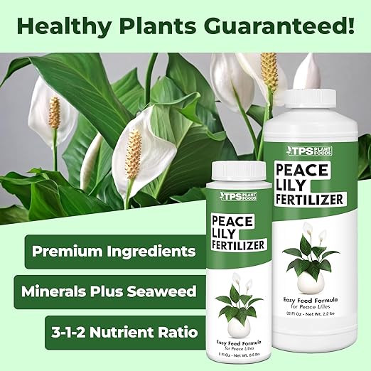 Peace Lily Fertilizer, Complete Liquid Peace Lily Plant Food, 8 oz (250mL)