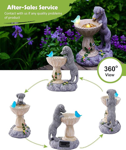 Nacome Solar Dog Garden Decor: Outdoor Statues Ornaments for Outside Decorations Yard Art Lawn Porch Patio Balcony - Birthday Choice for Mom Grandma Women Lover