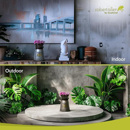 Headwind Countryside Collection - Vintage Dairy Planter – 12 Inch Aged Mocha Galvanized Decor Metal Milk Can Vintage Country Style Farmhouse Vases Flower Holder by Robert Allen