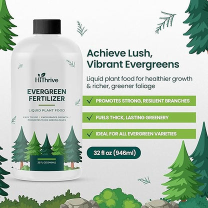32oz Evergreen Fertilizer - Makes 32 Gallons of Evergreen Tree Fertilizer, Nutrient-Rich Tree Food for Lush, Resilient Foliage, Strong Branches, and Vibrant Greenery All Year Round