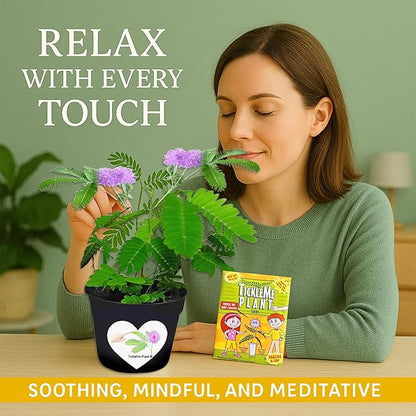 Happy Birthday Mom TickleMe Plant Gift Box Set to Grow A Touch-Sensitive Shy Plant That Closes Its Leaves When You Tickle Or Blow A Kiss | Fun Interactive Grow Kit with Seeds, Pot, Soil, Instructions