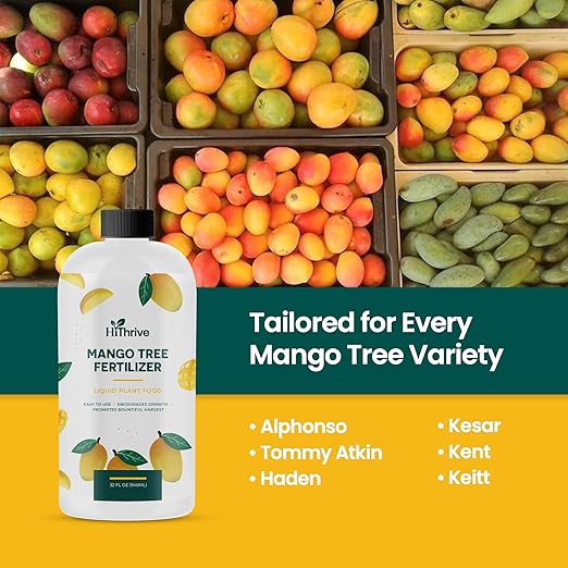 32oz Mango Fruit Tree Fertilizer - Makes 32 Gallons of Mango Tree Fertilizer for Mangoes, Nutrient-Rich Liquid Plant Food for Strong Roots, Lush Foliage, and Abundant, Juicy Mangos