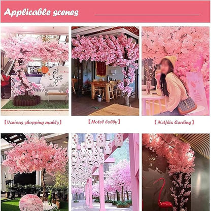 Cherry Blossom Tree Wishing Tree Handmade Shopping Wedding Party Indoor and Outdoor Decoration Artificial Cherry Blossom Tree (3.9ftx2.3ft)