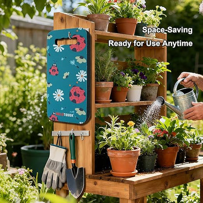 MELOTOUGH Garden Kneeling Pad, 1" Thick Soft NBR Foam Kneeling Pads for Gardening, Cleaning, Work - Lightweight & Comfortable, 15.75"x7.2" (Ladybug)