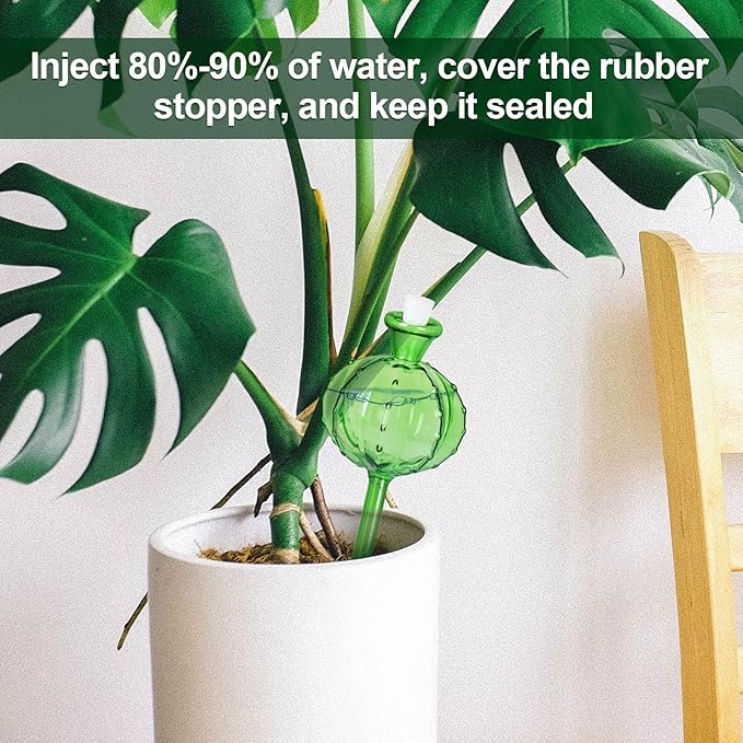 Self Watering Planter Insert. Plant Watering Devices. Plant Watering Bulbs. 3-PCS Plant Watering Globes. Cactus Shape Self Watering Globes