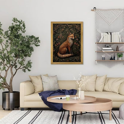 SAMHOU Framed 3D Textured Wall Art, Hand Drawn Sandstone Butterfly Wall Decor, Vintage Nature Botanical Flower Pictures for Living Room Bedroom Office Home Decor 16x24 inch