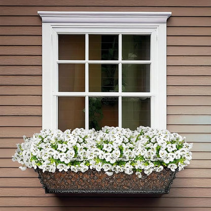 12 Bundles Artificial Flowers for Outdoor, UV Resistant Fake Pansy Flowers, Silk Faux Fowers for Outdoor Planters Home Garden Office Patio Front (12, White)