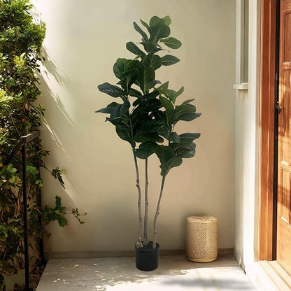 XBrand 59.1" Artificial Fiddle Leaf Fig Tree