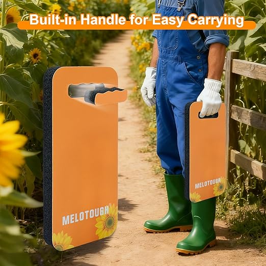 MELOTOUGH Garden Kneeling Pad, 1" Thick Soft NBR Foam Kneeling Pads for Gardening, Cleaning, Work - Lightweight & Comfortable, 15.75"x7.2" (Sunflower)