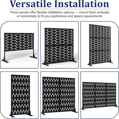 Outdoor Privacy Screen,72" H×47" W Metal Privacy Screen, Freestanding Privacy Fence Panels for Patio