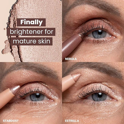 PrimeEyes Eye Brightener for Mature Women – Creamy Eye Shadow Sticks – Easy Application, Quick Eye Lift Effect – Hypoallergenic, Long Wear, Water-Resistant (Stardust)
