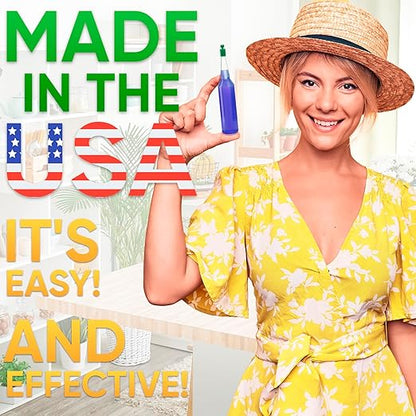 All-Purpose Liquid Plant Food Fertilizer | Easy Use No-Mix Spikes for Indoor House Plants & Outdoor Flowers | Bloom Booster Nutrient Solution for Vibrant Growth & Strong Roots | Made in The USA