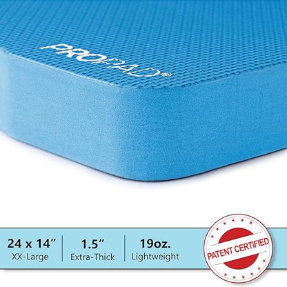 Thick Kneeling Pad, Garden Kneeler for Gardening, Bath Kneeler for Baby Bath, Kneeling Mat for Exercise & Yoga, Knee Pad for Work, Floor Foam Pad, 2X Large (XXL) 24 x 14 x 1.5 Inches, Blue