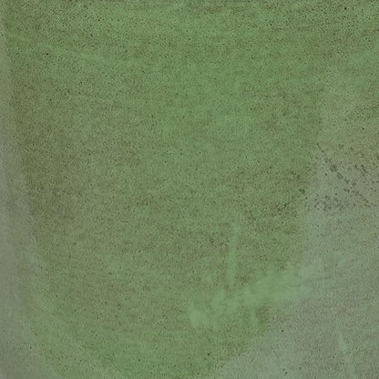 Sunnydaze Vivian 11" Metal Outdoor Plant Pot Set with Drainage Holes and Rubber Plugs - Jade Glaze - Set of 2