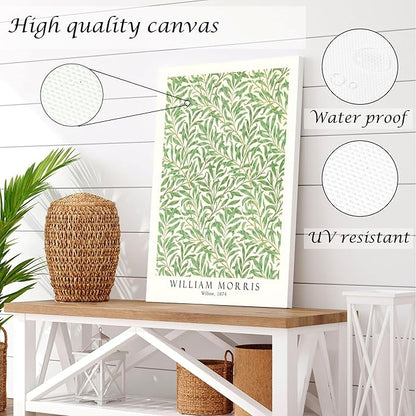 Induslyfe Large Framed Grass Wall Art Canvas Decor Set of 3, Matisse Wall Art Framed Prints Posters Mid Century Modern Art, Aesthetic Floral Botanical wall art for bedroom, living room, bathroom 18x24