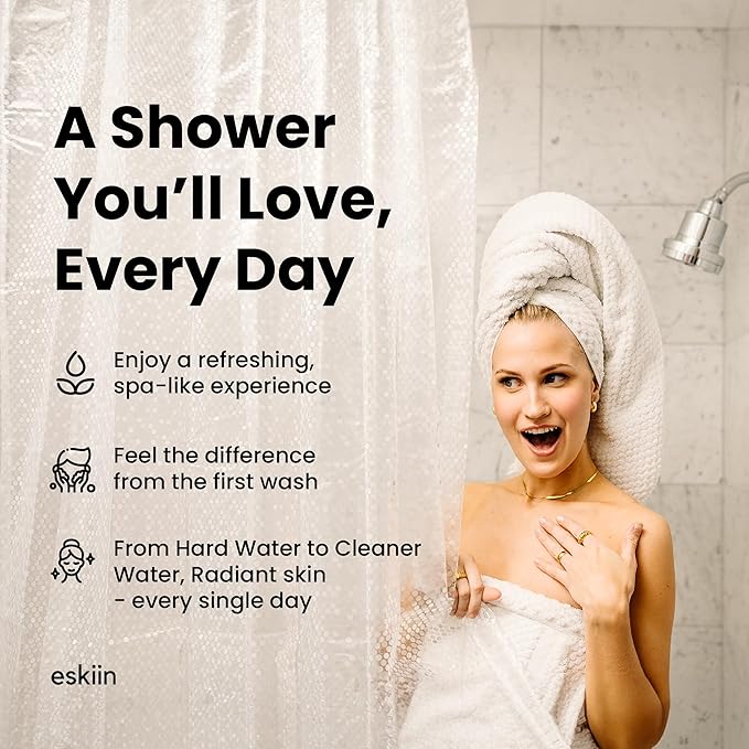 Filtered Showerhead - Best Shower Head With Filters For Healthy Hair & Skin - High Pressure Water Softener For Hard Water - Reduce Dandruff, Protect Colored Hair, And Soothe Dry Skin (Black)