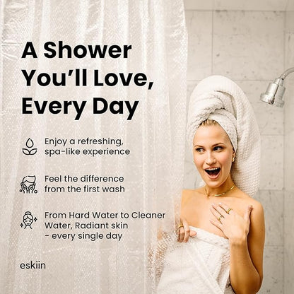 Filtered Showerhead - Best Shower Head With Filters For Healthy Hair & Skin - High Pressure Water Softener For Hard Water - Reduce Dandruff, Protect Colored Hair, And Soothe Dry Skin (Black)