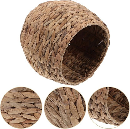 Woven Planter Basket, Seagrass Basket Planters, Hyacinth Woven Flower Pot Rattan Wicker Plant Pot, for Desktop and Home Organization