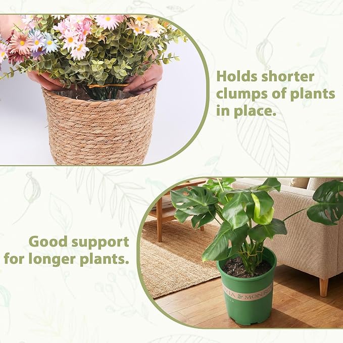 PRETTY JOLLY 5PCS Iron Monstera Plant Support Stakes Premium Plant Stand for Indoor & Outdoor Plants Practical Leaf Holders,Durable Trellis Accessories for Gardening Enthusiasts(Flower)