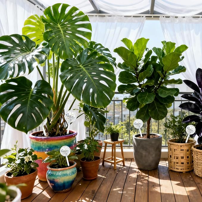 3 PCS Glass Laser Plant Watering Globes, Glass Rainbow Plant Watering Globes, Self Watering Planter Insert, Automatic Plant Waterer, Ideal for Outdoor Indoor Plants Keeps Plants Healthy