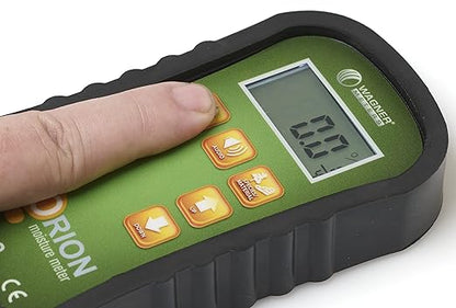 Orion® 930 Pinless Wood Moisture Meter by Wagner Meters I Accurate, Non-Damaging, Dual Depth Lumber Moisture Measurement, On-site Calibration (Standard Calibrator)