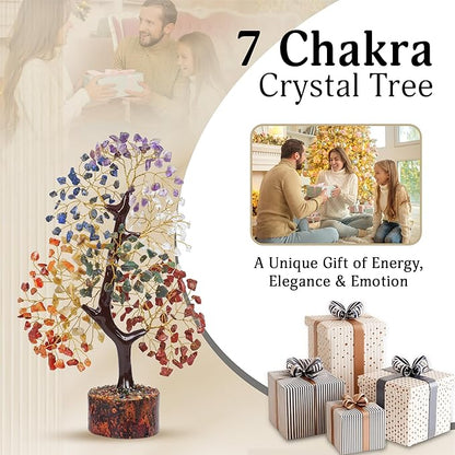 YATSKIA 7 Chakra Tree of Llife - Feng Shui Money Tree, Reiki Healing, Home Office Decor - Spiritual Gift for Women