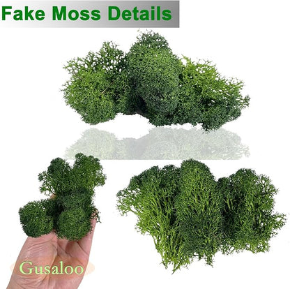 Preserved 5oz Moss Artificial Moss Natural Fresh Green Moss for Craft Handicraft Arts Floral Project Wall Decor Table Decor Wedding Centerpieces Garden Terrariums Decoration-Green