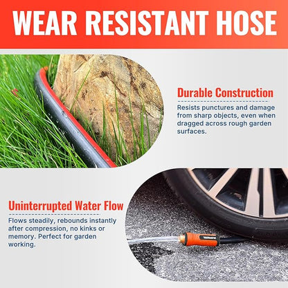 YAMATIC Short Garden Hose 5ft, 5/8" Leader Hose with Swivel Handle, Small Water Hose Extension, Solid Brass 3/4" Connection Fittings, Leak Proof for Reel, Gardening, Agriculture, Car Wash, Lawn