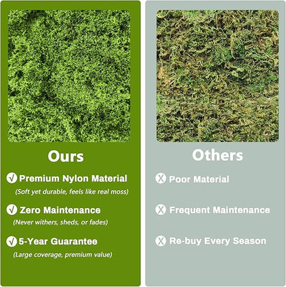 Potanro Faux Green Moss 5.3oz Artificial Fake Plant Moss for Potted Plants Indoor, Crafts, Planters, Bonsai Artifcial, DlY Floral Decorative Moss, Fairy Garden Wedding Table Centerpieces Decor